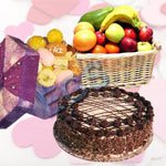 gift Cake-Mithai-Fruits